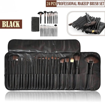 24 Pieces Makeup Brushes Set for Professional Makeup Cosmetics Soft Brussels Colors