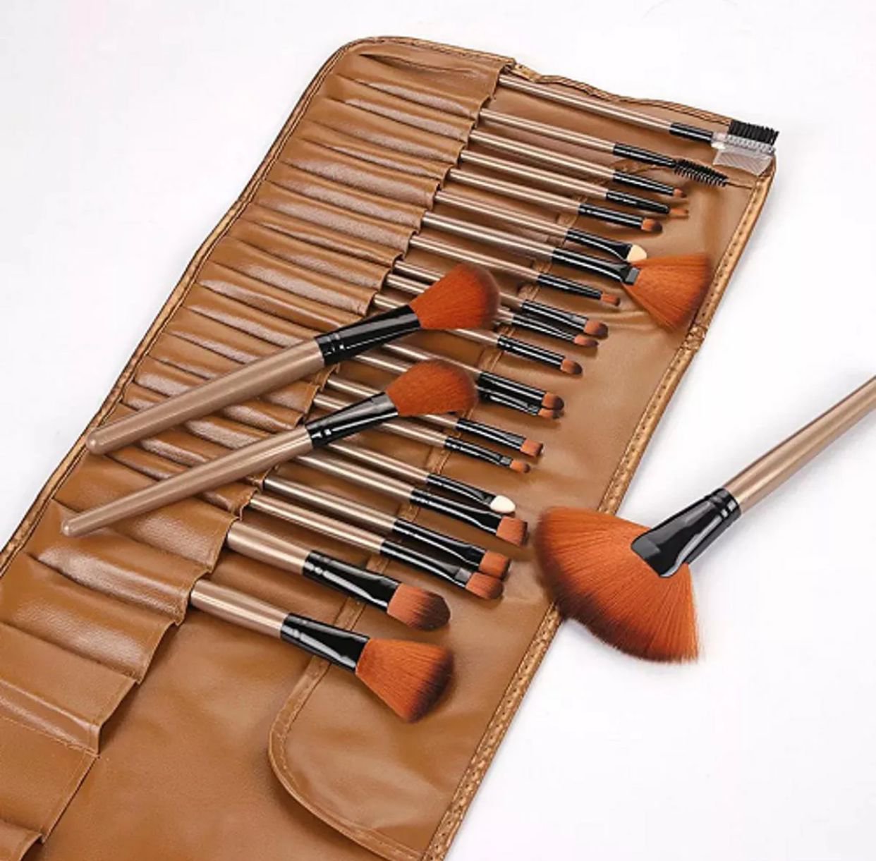 24 Pieces Makeup Brushes Set for Professional Makeup Cosmetics Soft Brussels Colors