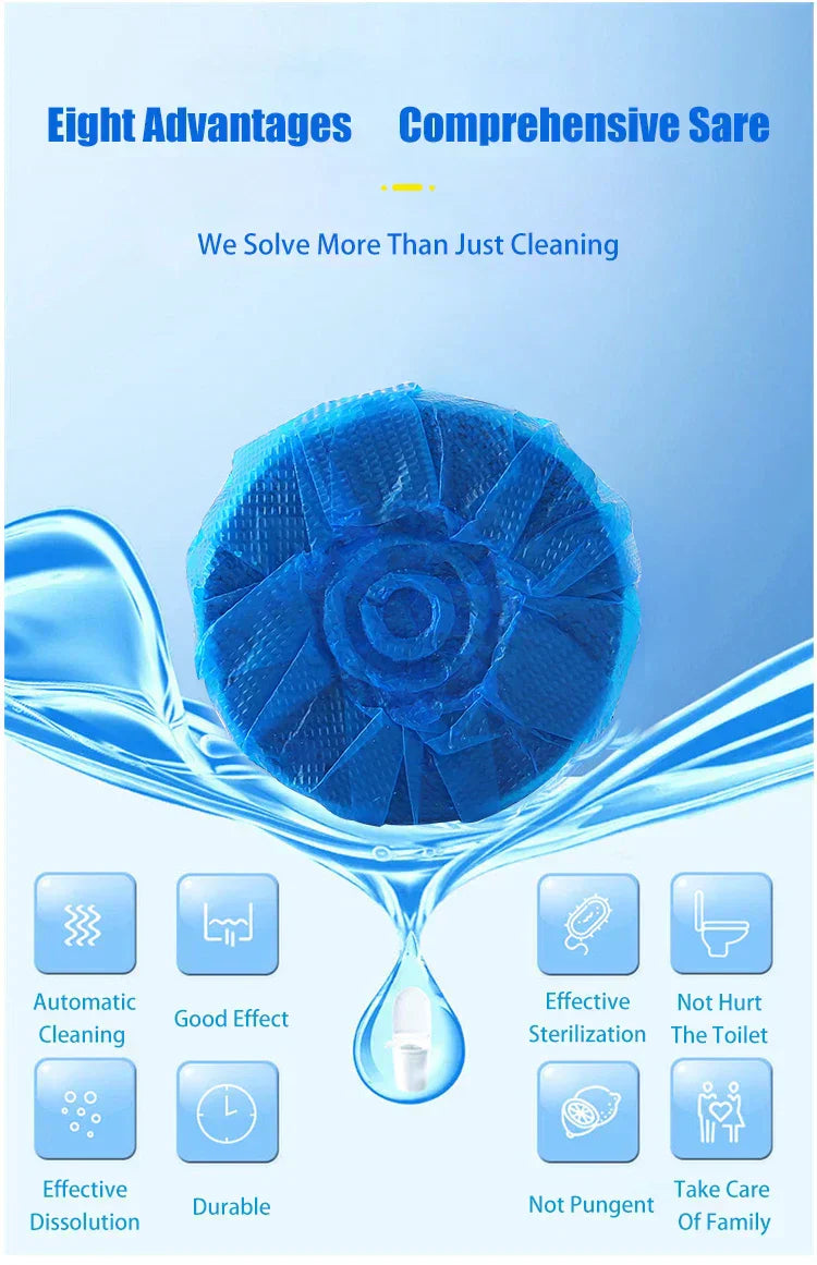 Imported Tablets for Toilet Flush Tank Cleaner | 10 Pcs