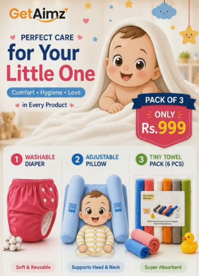 Baby Care Essentials Combo (Pack of 3)