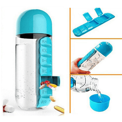 Pill Organizer Water Bottle