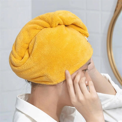 Imported Quality Hair Drying Towel Cap (Pack of three)