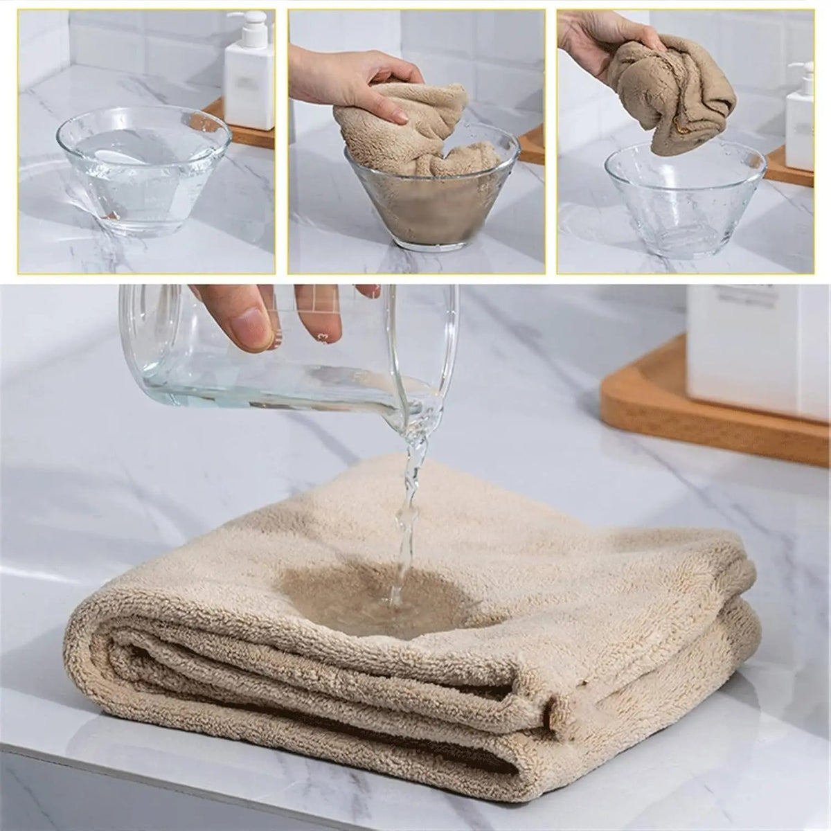 Imported Quality Hair Drying Towel Cap (Pack of three)