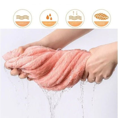 Imported Quality Hair Drying Towel Cap (Pack of three)