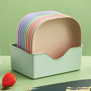 10 Pcs Plates with Stand