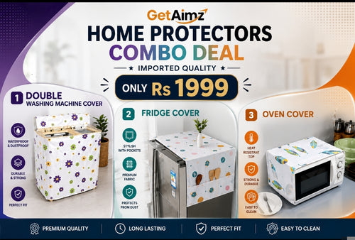 Home Protectors Combo Deal Double Washing Machine, Fridge & Washing Machine Cover - Water & Dust Proof
